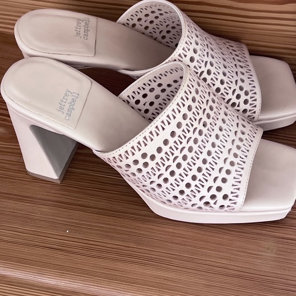 Jeffrey Campbell Shoes - Jeffrey Campbell Cream Cutout Mules